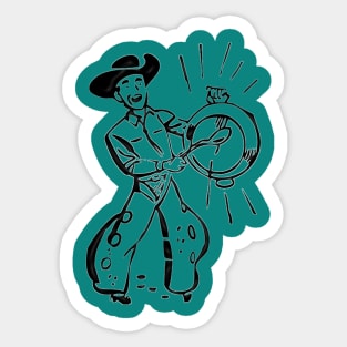 Western Era - Cowboy Calling for Lunch Sticker